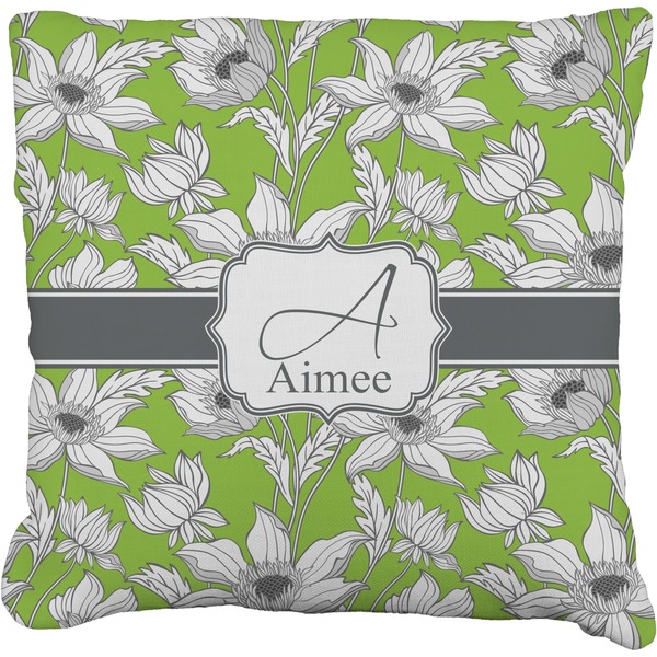 Custom Wild Daisies Faux-Linen Throw Pillow 20" (Personalized)