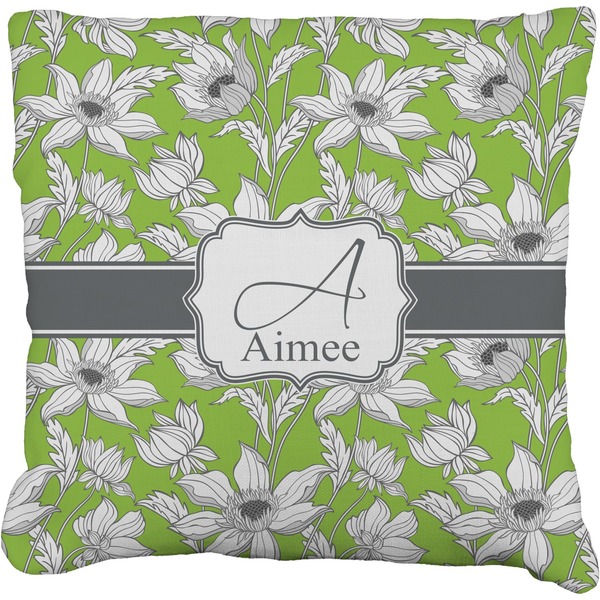 Custom Wild Daisies Faux-Linen Throw Pillow 26" (Personalized)