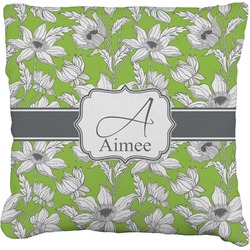 Wild Daisies Faux-Linen Throw Pillow (Personalized)