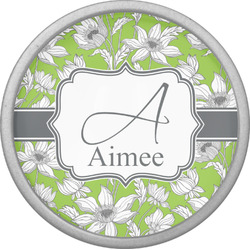 Wild Daisies Cabinet Knob (Silver) (Personalized)