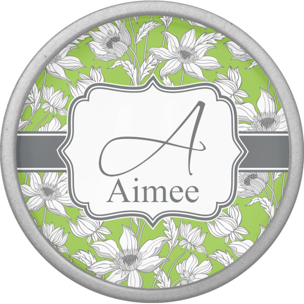 Wild Daisies Cabinet Knob - Nickel - Front