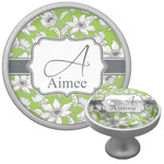 Wild Daisies Cabinet Knob (Silver) (Personalized)