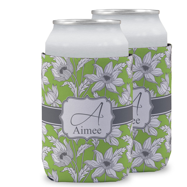 Custom Wild Daisies Can Cooler (12 oz) w/ Name and Initial