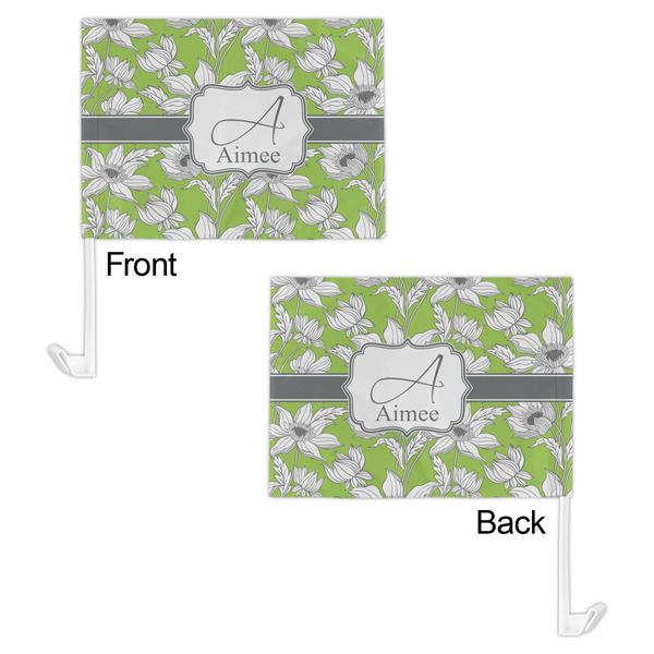 Wild Daisies Car Flag - 11" x 8" - Front & Back View