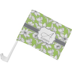 Wild Daisies Car Flag - Small w/ Name and Initial