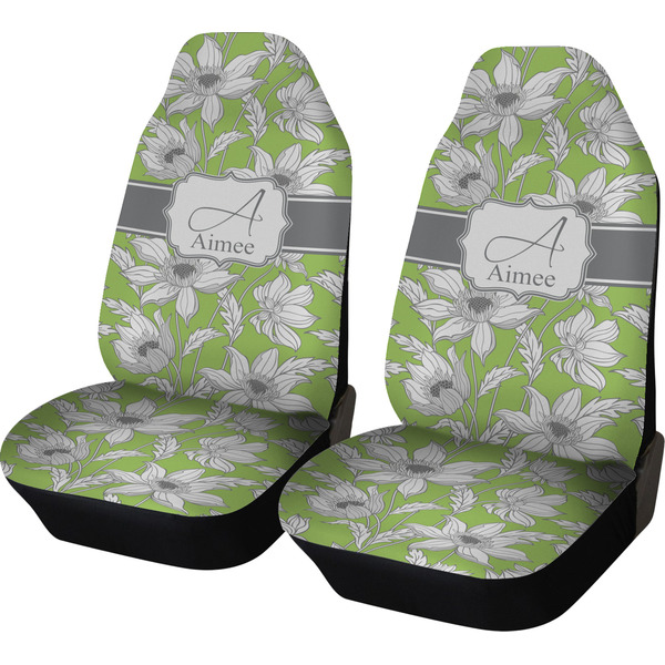 Custom Wild Daisies Car Seat Covers (Set of Two) (Personalized)