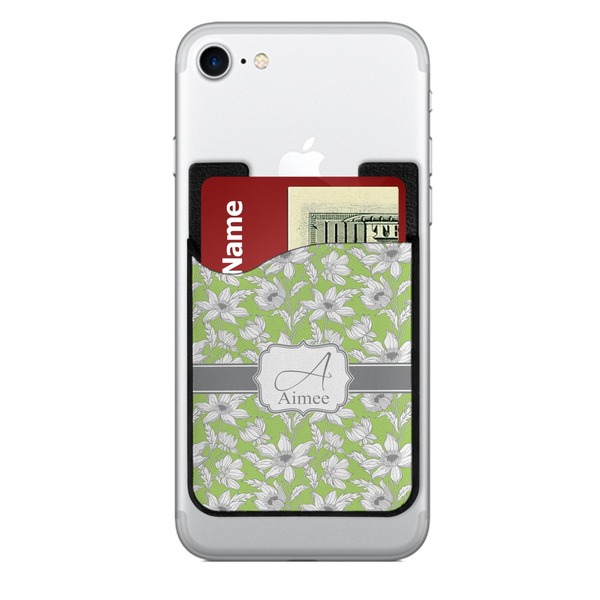 Custom Wild Daisies 2-in-1 Cell Phone Credit Card Holder & Screen Cleaner (Personalized)