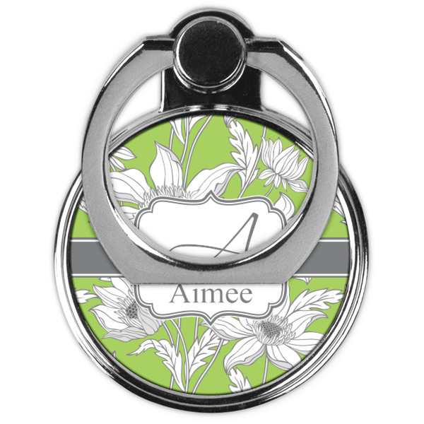 Wild Daisies Cell Phone Ring Stand & Holder - Front (Collapsed)