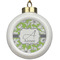 Wild Daisies Ceramic Ball Ornament (Personalized)