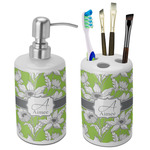 Wild Daisies Ceramic Bathroom Accessories Set (Personalized)