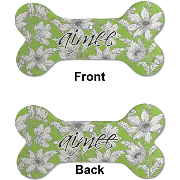 Wild Daisies Ceramic Flat Ornament - Bone Front & Back (APPROVAL)