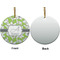 Wild Daisies Ceramic Flat Ornament - Circle Front & Back (APPROVAL)