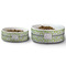 Wild Daisies Ceramic Dog Bowls - Size Comparison