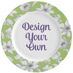 Wild Daisies Ceramic Dinner Plates (Set of 4) (Personalized)
