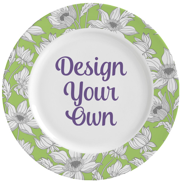Custom Wild Daisies Ceramic Dinner Plates (Set of 4) (Personalized)