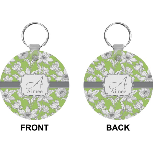 Wild Daisies Circle Keychain (Front + Back)