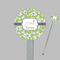 Wild Daisies Clear Plastic 7" Stir Stick - Round - Closeup