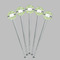 Wild Daisies Clear Plastic 7" Stir Stick - Round - Fan View
