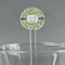 Wild Daisies 5.5" Round Plastic Stir Sticks - Clear (Personalized)