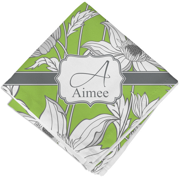 Wild Daisies Cloth Napkins - Personalized Lunch (Folded Four Corners)