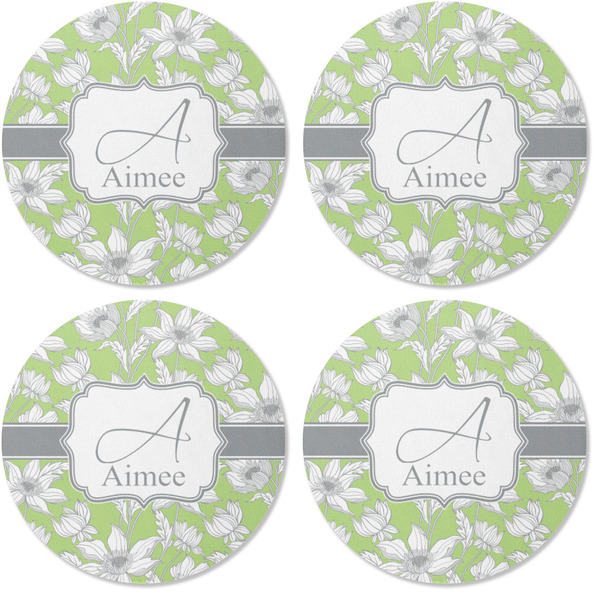 Wild Daisies Coaster Round Rubber Back - Apvl
