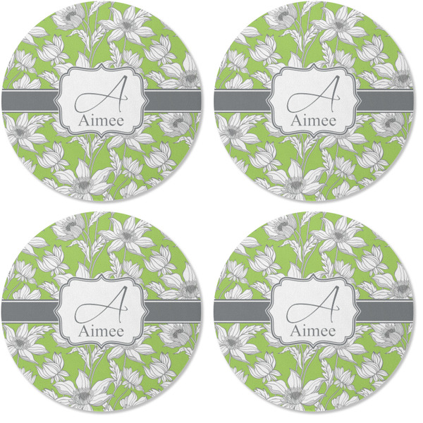 Wild Daisies Coaster Round Rubber Back - Apvl
