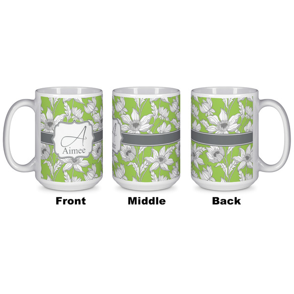 Wild Daisies Coffee Mug - 15 oz - White APPROVAL