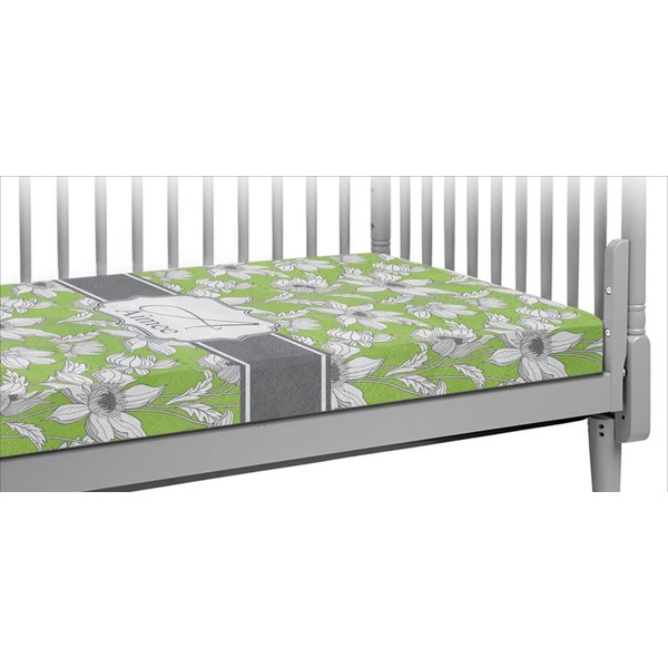 Custom Wild Daisies Crib Fitted Sheet (Personalized)