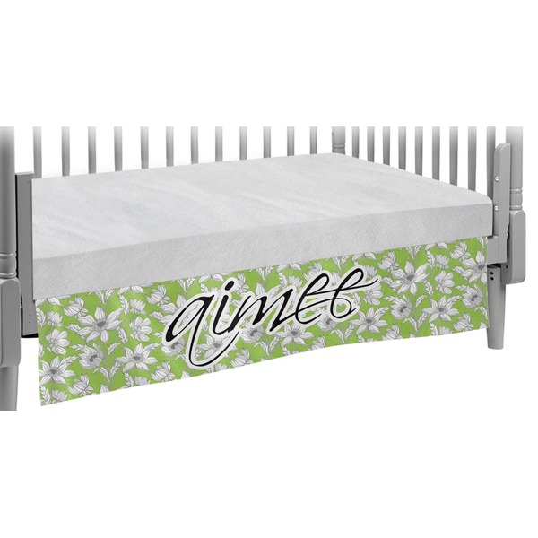 Custom Wild Daisies Crib Skirt (Personalized)