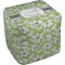 Wild Daisies Cube Poof Ottoman (Top)