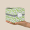 Wild Daisies Cube Favor Gift Box - On Hand - Scale View