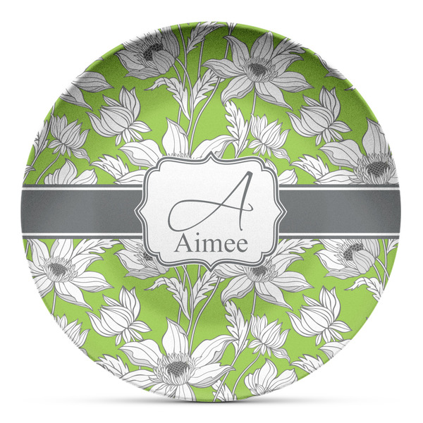 Custom Wild Daisies Microwave Safe Plastic Plate - Composite Polymer (Personalized)