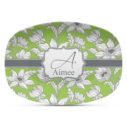 Wild Daisies Plastic Platter - Microwave & Oven Safe Composite Polymer (Personalized)