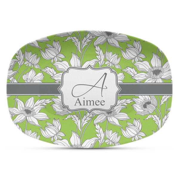 Custom Wild Daisies Plastic Platter - Microwave & Oven Safe Composite Polymer (Personalized)