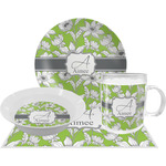 Wild Daisies Dinner Set - Single 4 Pc Setting w/ Name and Initial