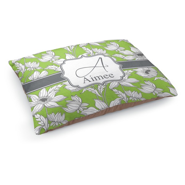 Custom Wild Daisies Dog Bed - Medium w/ Name and Initial