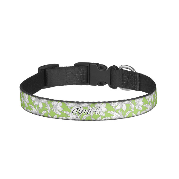 Custom Wild Daisies Dog Collar - Large (Personalized)