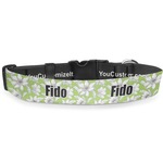 Wild Daisies Deluxe Dog Collar - Double Extra Large (20.5" to 35") (Personalized)