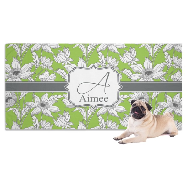Custom Wild Daisies Dog Towel (Personalized)