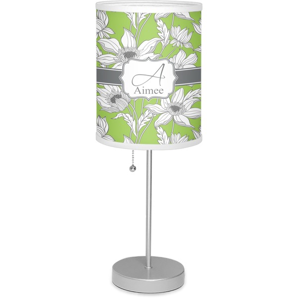 Custom Wild Daisies 7" Drum Lamp with Shade Linen (Personalized)