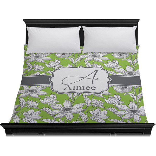 Wild Daisies Duvet Cover - King - On Bed - No Prop