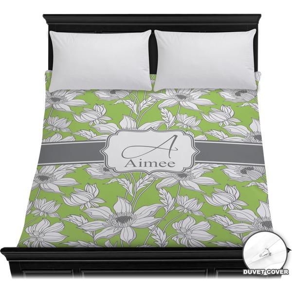 Custom Wild Daisies Duvet Cover - Full / Queen (Personalized)