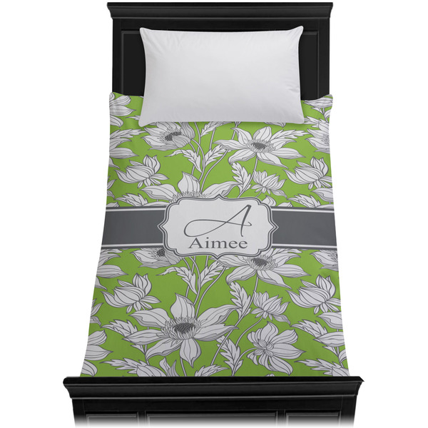 Wild Daisies Duvet Cover - Twin - On Bed - No Prop