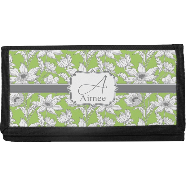 Custom Wild Daisies Canvas Checkbook Cover (Personalized)