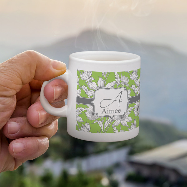 Wild Daisies Espresso Cup - 3oz LIFESTYLE (new hand)