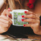 Wild Daisies Espresso Cup - 6oz (Double Shot) LIFESTYLE (Woman hands cropped)