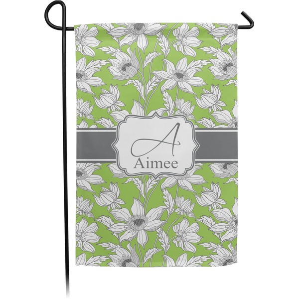 Custom Wild Daisies Small Garden Flag - Double Sided w/ Name and Initial
