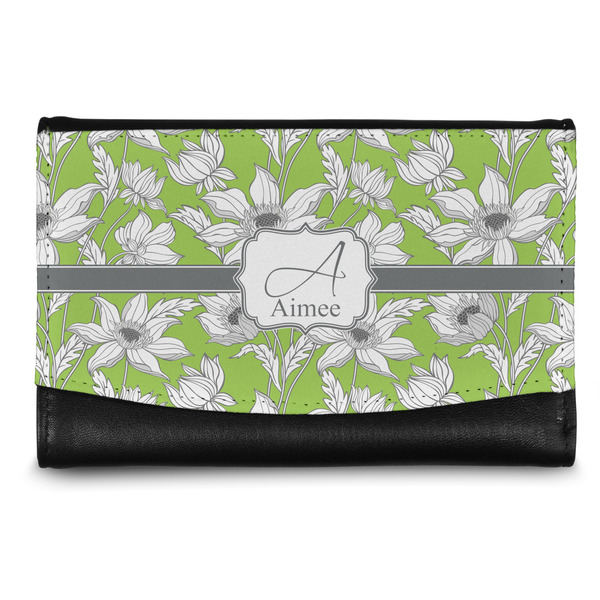 Custom Wild Daisies Genuine Leather Women's Wallet - Small (Personalized)