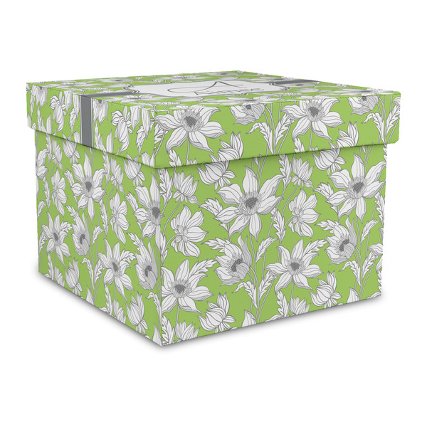 Custom Wild Daisies Gift Box with Lid - Canvas Wrapped - Large (Personalized)