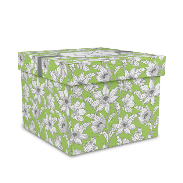 Custom Wild Daisies Gift Box with Lid - Canvas Wrapped - Medium (Personalized)